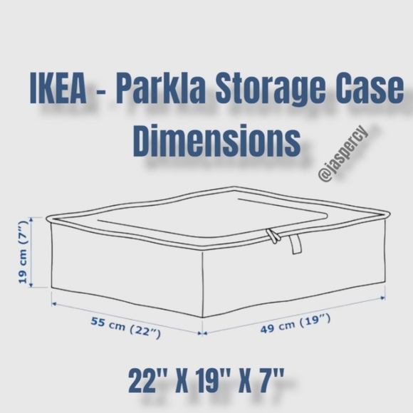 IKEA PÄRKLA Set of Four (4) IKEA Roomy Zip Storage Cases 22" X 19" X 7" NWT - Picture 2 of 8
